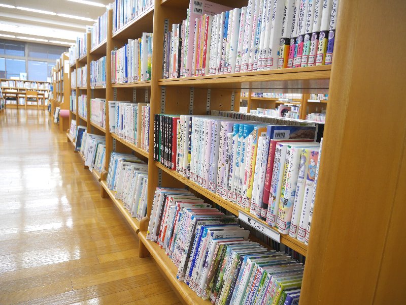 佐土原図書館の本棚