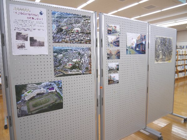 佐土原町の歴史展示の様子(昔の写真)