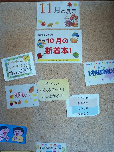 11月の展示メニュー